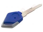 Producto genérico - Llave fija color azul con hueco para transponder para motocicletas Kawasaki, con espadín guía izquierda